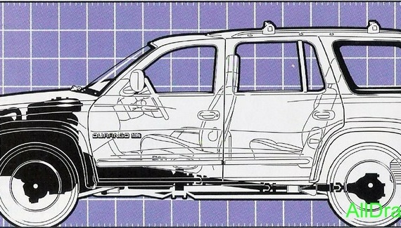 Dodge Durango (1998) (Додж Дуранго (1998)) - чертежи (рисунки) автомобиля